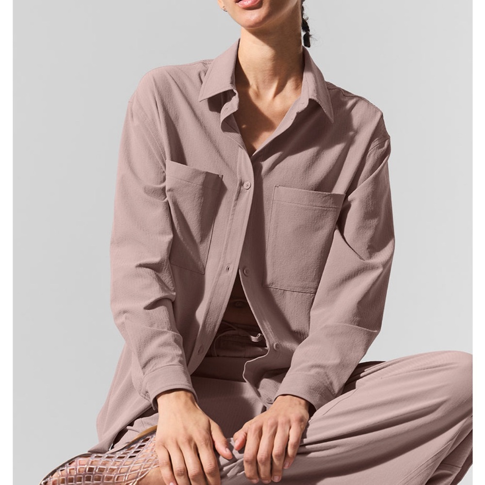 Dreamscape Button Down Long Sleeve - Taupe